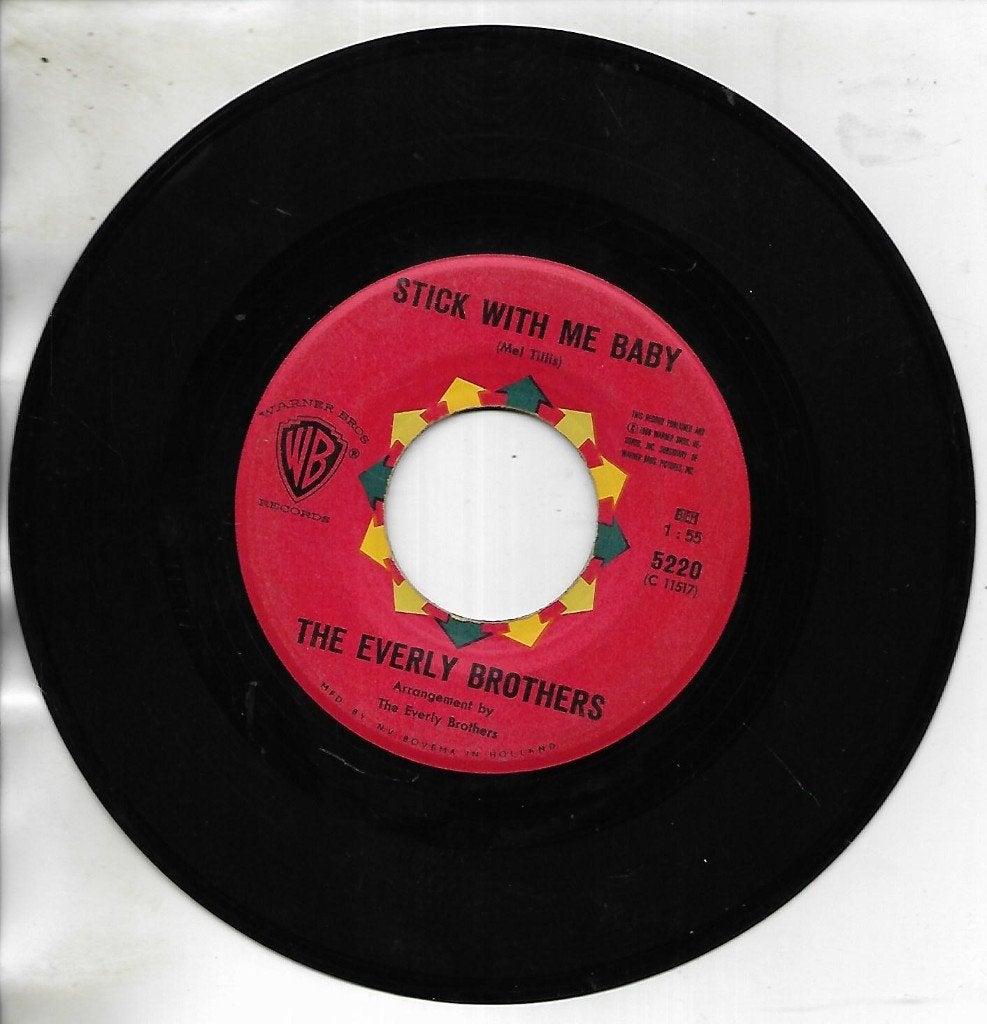 The Everly Brothers - Stick with me baby, Ophalen of Verzenden, Gebruikt, 7 inch, Pop
