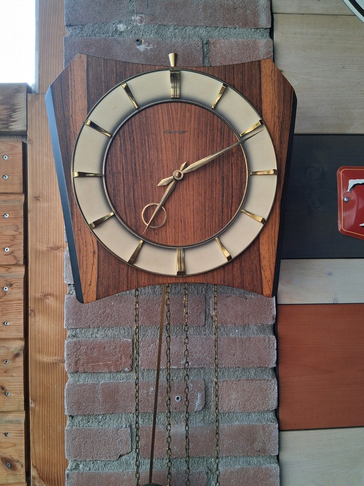 Kieninger vintage wandklok, Ophalen of Verzenden