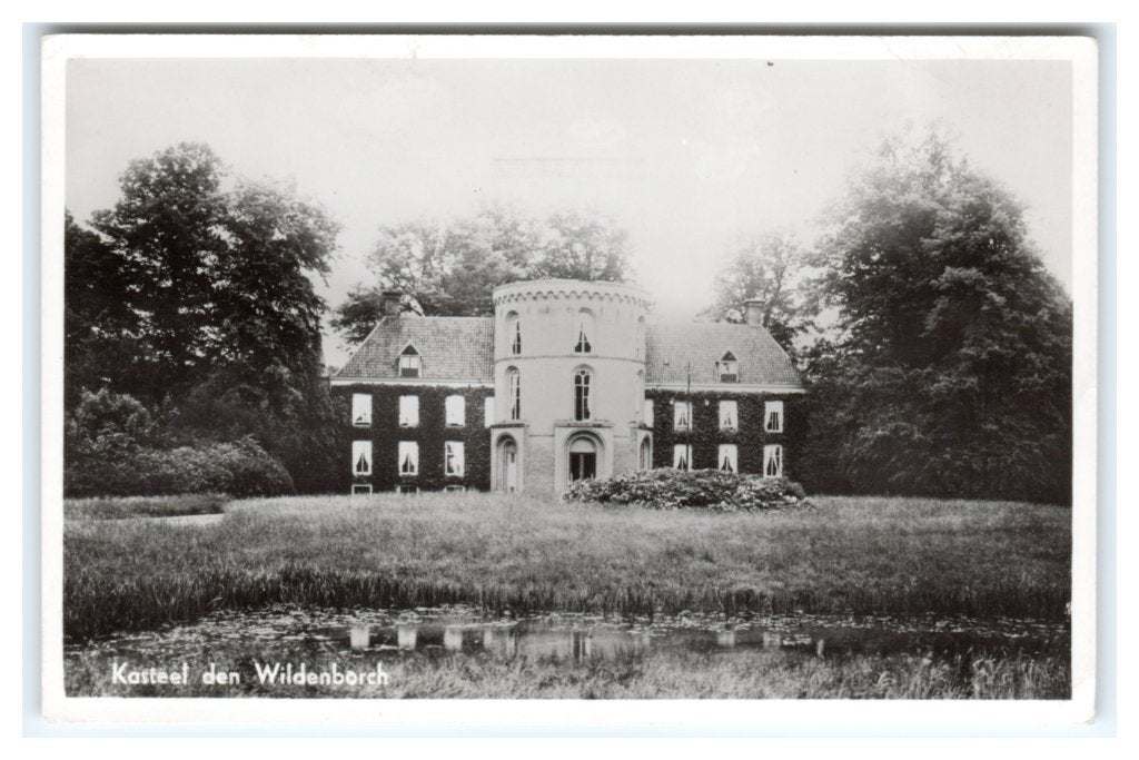 Vorden, Kasteel den Wildenborch - Fotokaart, Ophalen of Verzenden, 1940 tot 1960, Gelopen, Gelderland