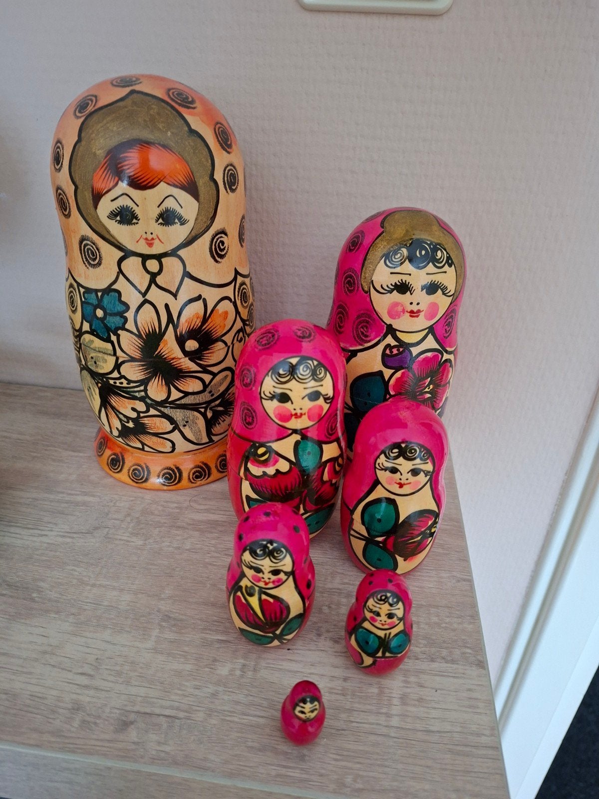 Set van 7 Russische Matroesjka poppen, Verzamelen, Ophalen, Gebruikt, Pop