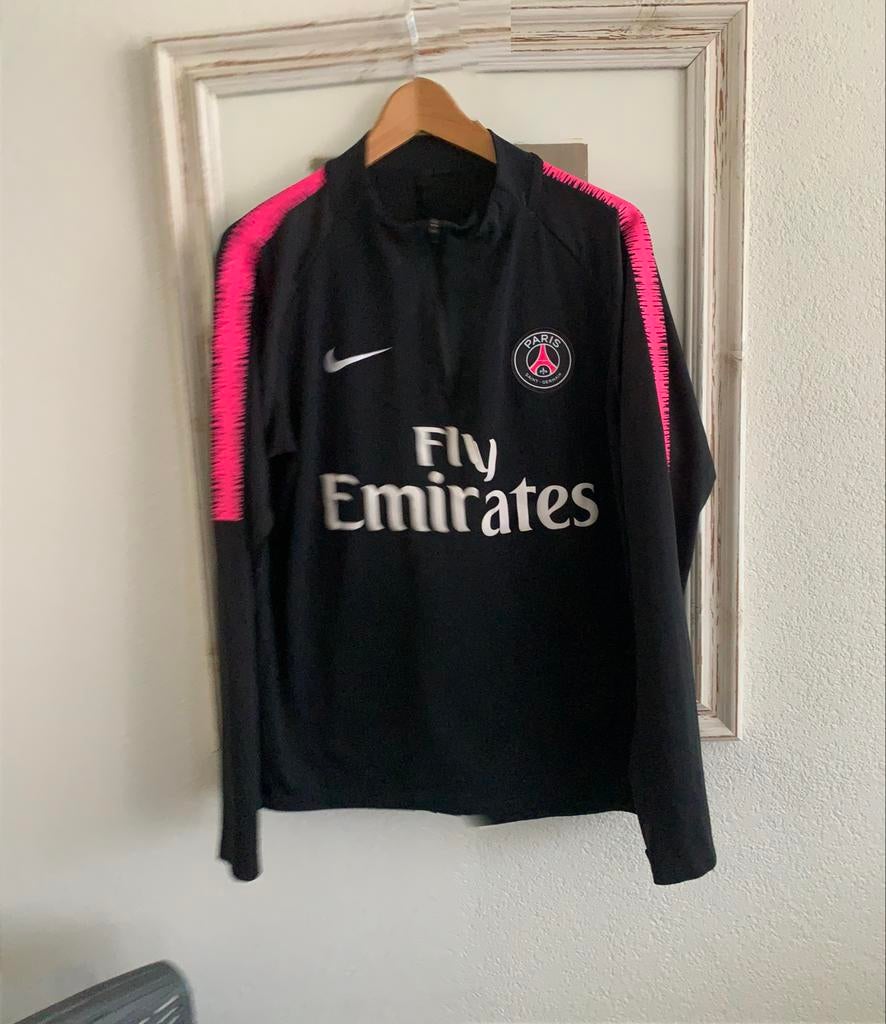 PSG Nike trainingsjack 2011 zwart roze - Fly Emirates, Kleding | Heren, Sportkleding, Maat 48/50 (M), Zwart, Ophalen of Verzenden