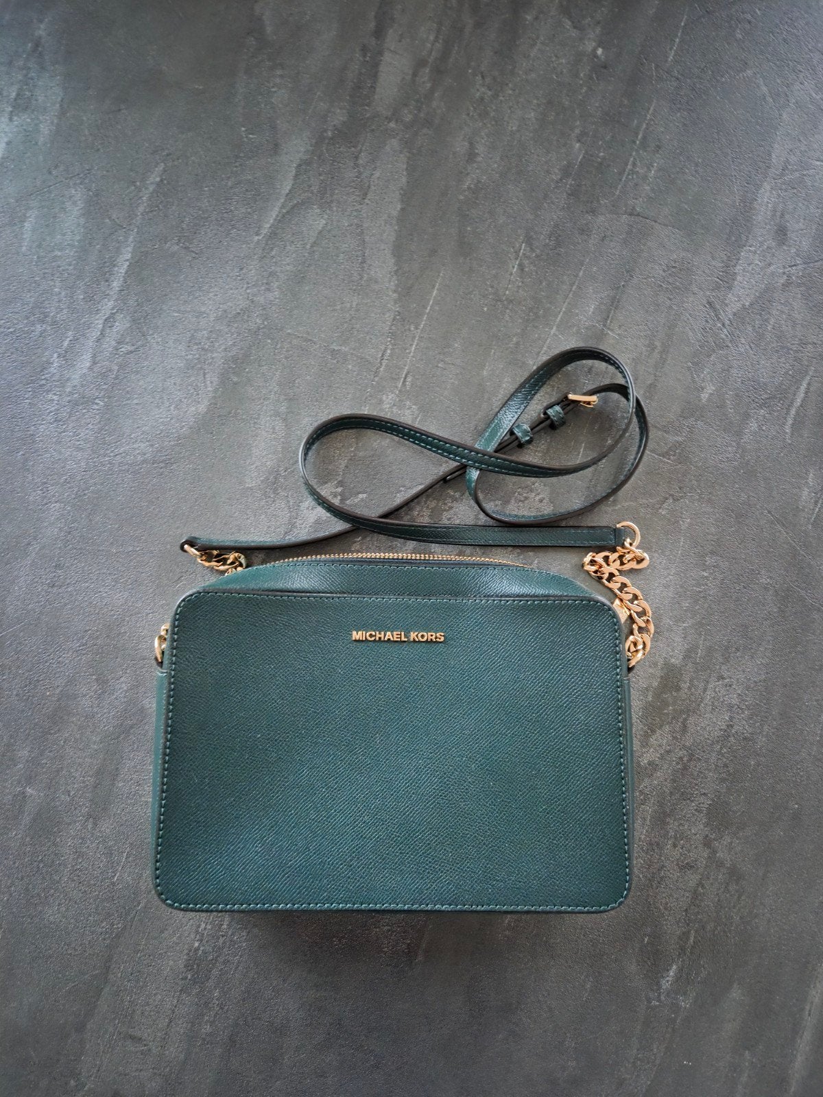 Michael Kors Jet Set Schoudertas - Donkergroen, Ophalen of Verzenden
