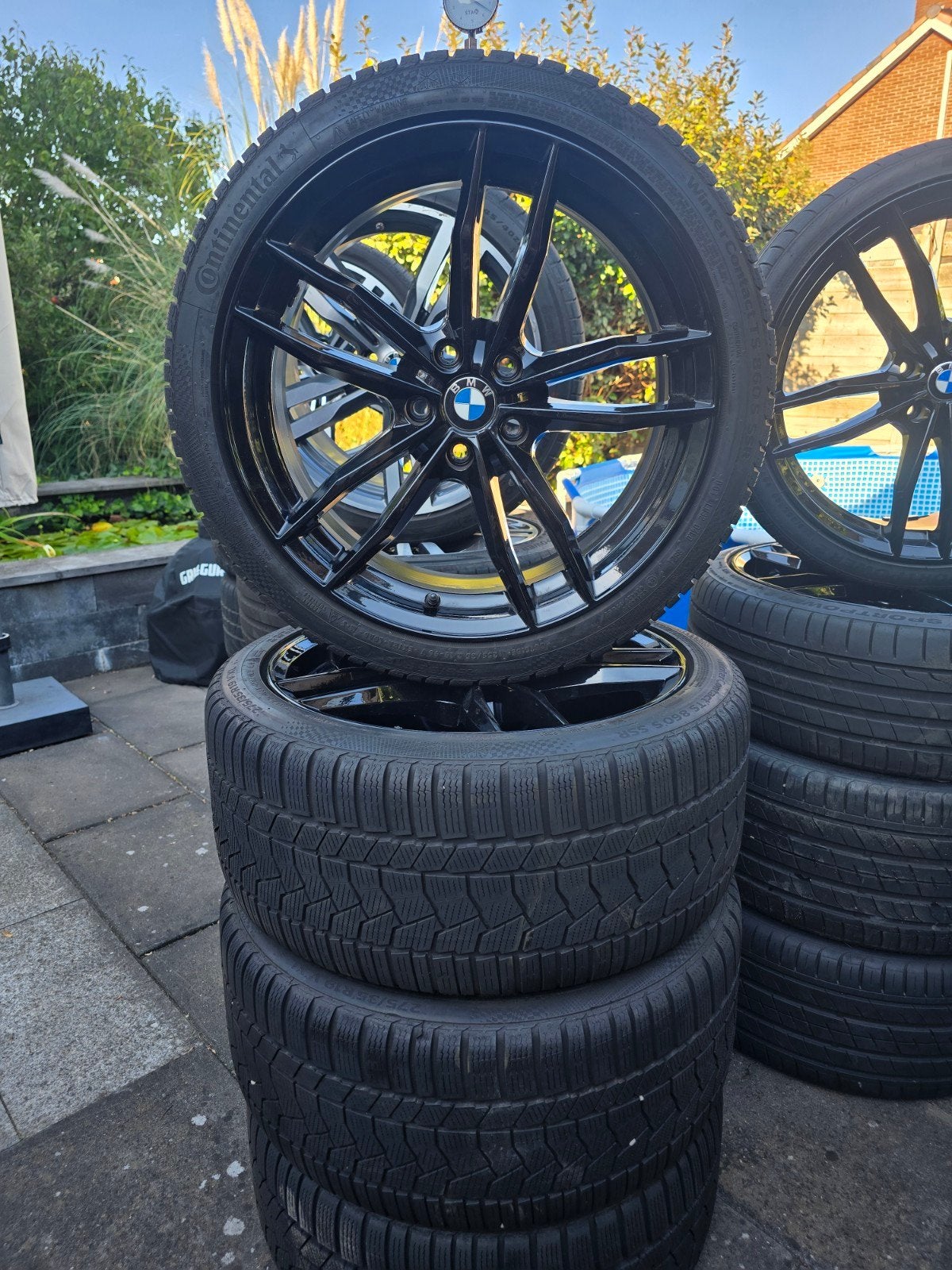 BMW 5-serie velgen, breedset, winter, 19 inch., Auto-onderdelen, Gebruikt, 255 mm, Banden en Velgen, Winterbanden