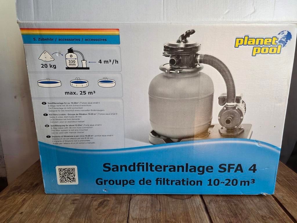 Zandfilter zwembad 10-20 m³ - merk Planet Pool, Ophalen, Zo goed als nieuw, Filter