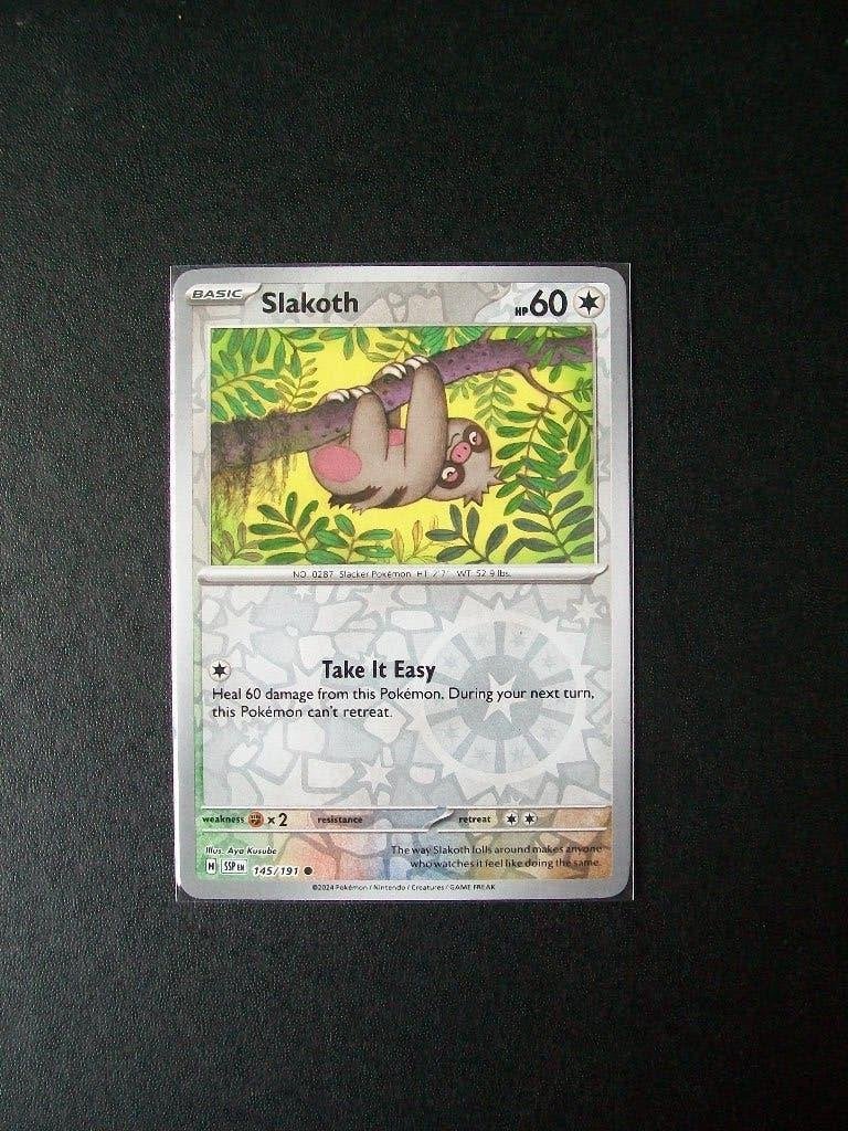 4024: Nieuwe Pokemon Kaart holofoil SLAKOTH HP 60 (145/191), Verzenden, Nieuw, Losse kaart, Foil