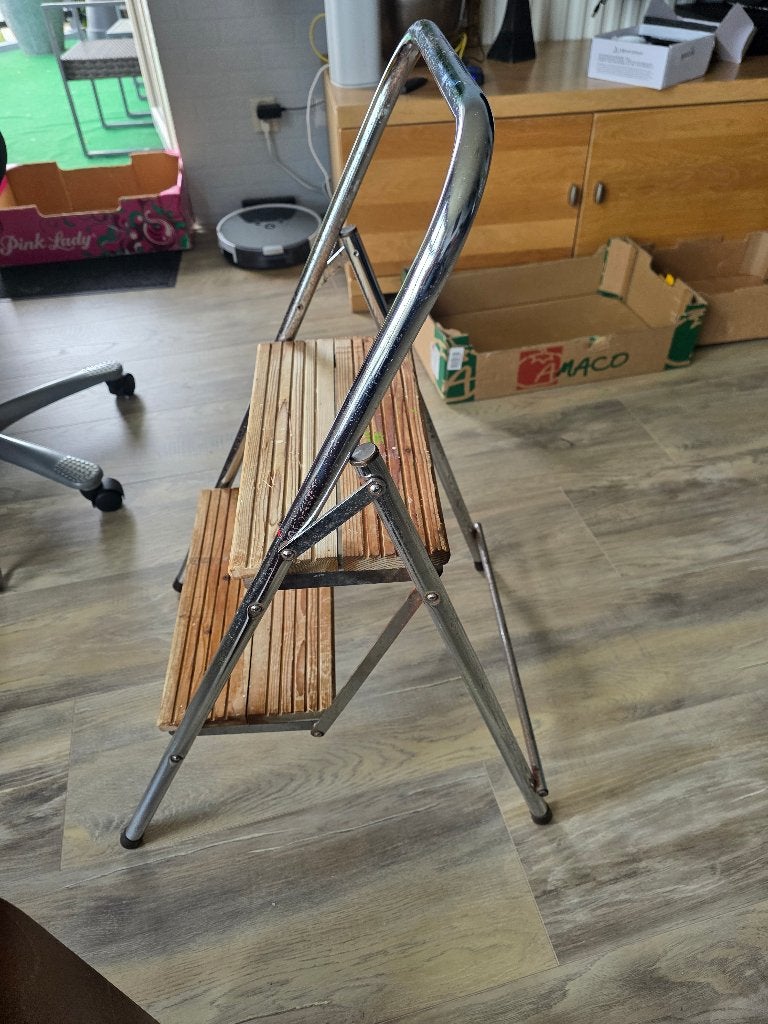 Keukentrapje oud vintage, Ophalen, Gebruikt, IJzer