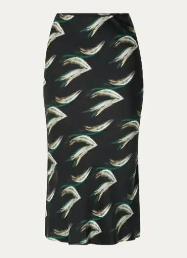 Vanilia print midi rok nieuw, Kleding | Dames, Rokken, Nieuw, Maat 36 (S), Zwart, Onder de knie, Ophalen of Verzenden
