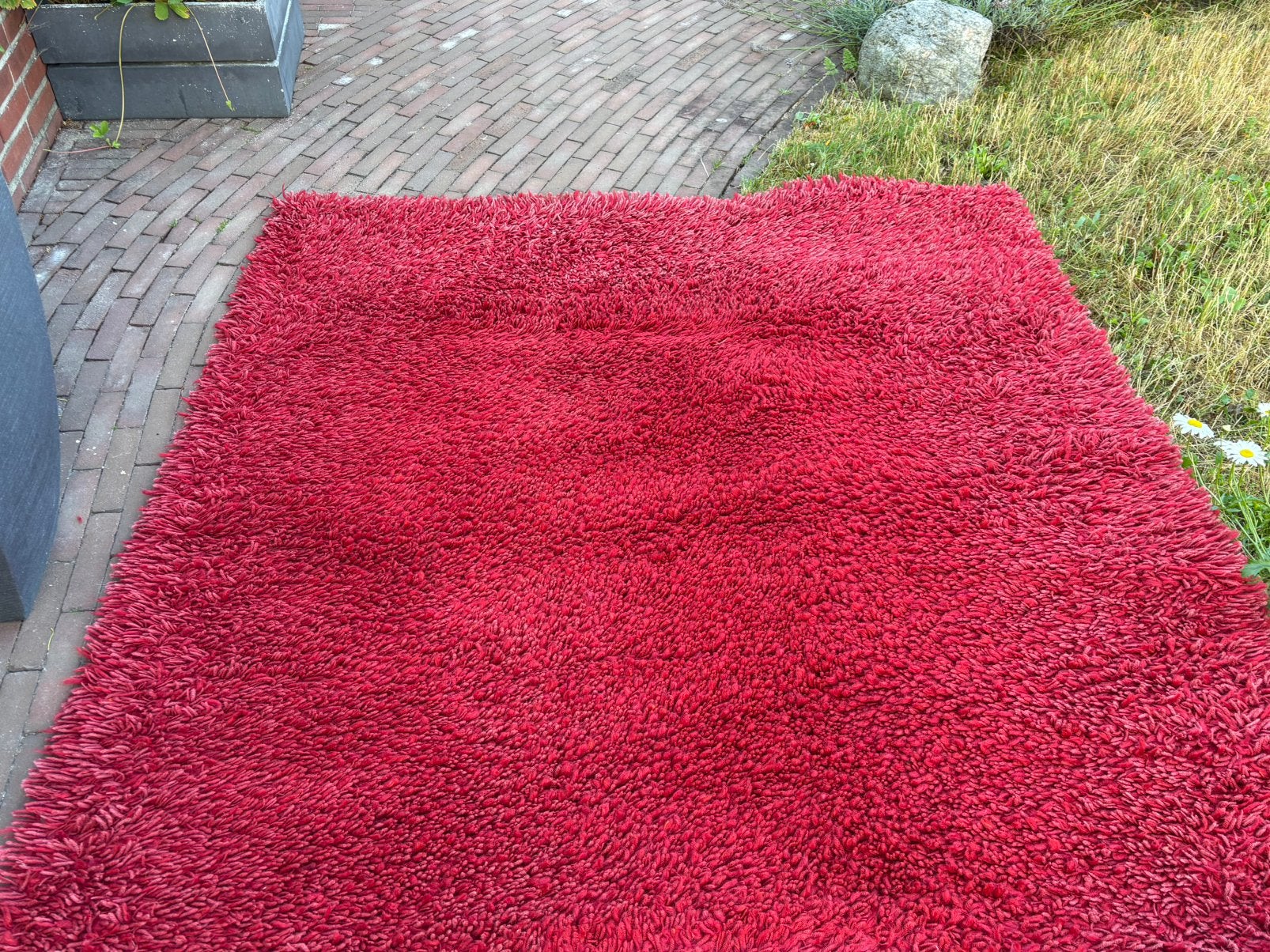 Wollen vloerkleed Brink & Campman. Rood en groot., 200 cm of meer, Ophalen of Verzenden, Zo goed als nieuw, Rechthoekig