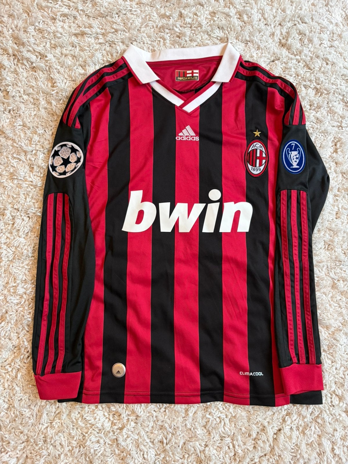 Retro voetbalshirt | Maat S | Ronaldinho | Ac Milan, Ophalen of Verzenden, Nieuw, Rood