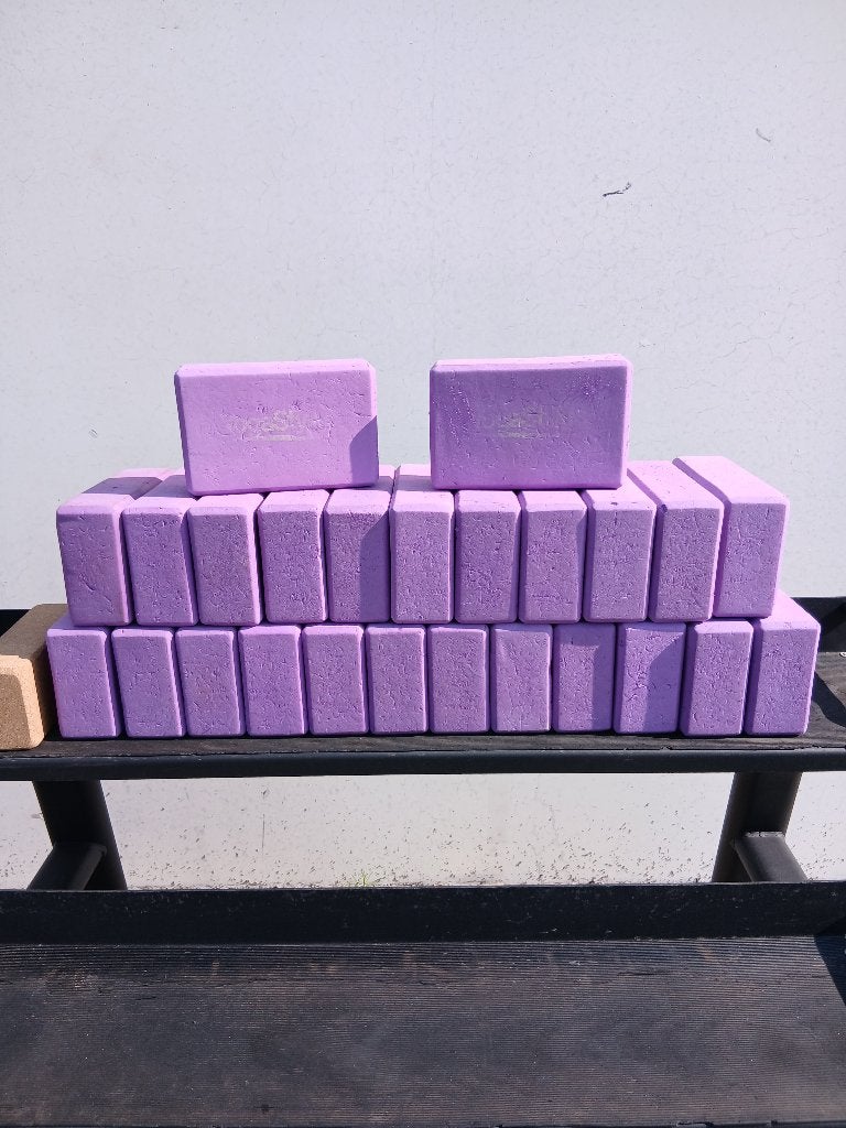 Paarse yogablokken - Set van meerdere blokken, Ophalen, Gebruikt, Yoga-accessoire