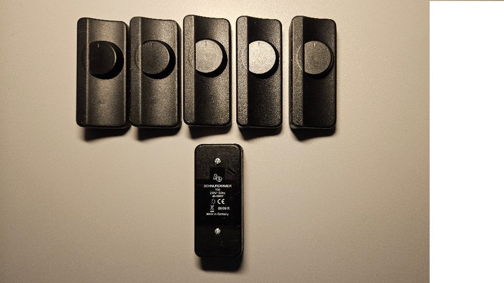 Snoer dimmers 6x 40-200W, Huis en Inrichting, Lampen | Tafellampen, Ophalen of Verzenden, Gebruikt