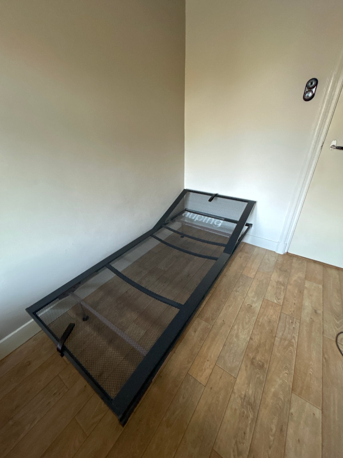 Auping spiraal bedbodem 90x200 cm - verstelbaar, Huis en Inrichting, Slaapkamer | Bedden, Ophalen, 90 cm, Eenpersoons, Zwart