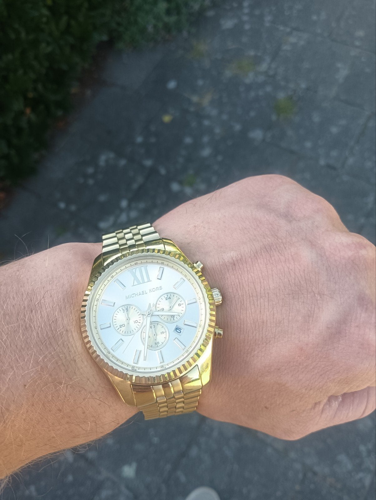 Gouden Michael Kors Polshorloge - Zo goed als nieuw, Sieraden, Tassen en Uiterlijk, Overige merken, Overige materialen, Polshorloge