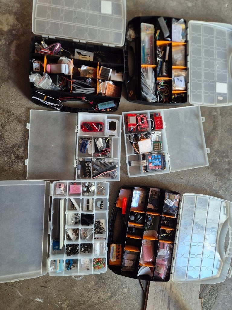 Electronic components elektronica componentenbox kit, Hobby en Vrije tijd, Elektronica-componenten, Gebruikt, Ophalen of Verzenden