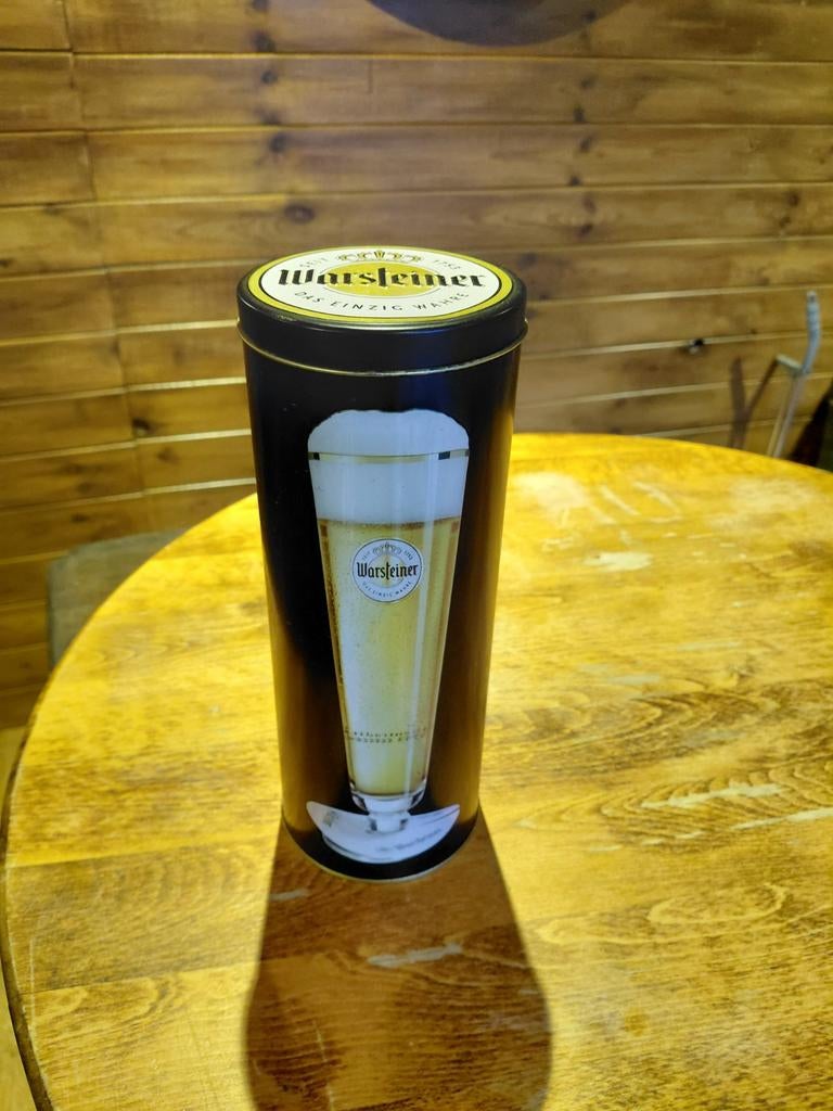 Warsteiner blikken glazen 12 stuks., Ophalen, Zo goed als nieuw, Overige typen, Overige merken