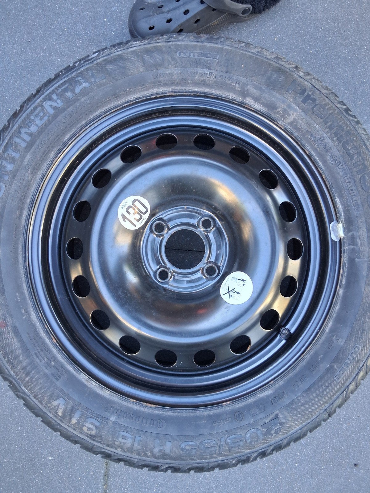 Reservewiel 205/55 16R steek4x100 naafgat 60,1, Ophalen, Zo goed als nieuw