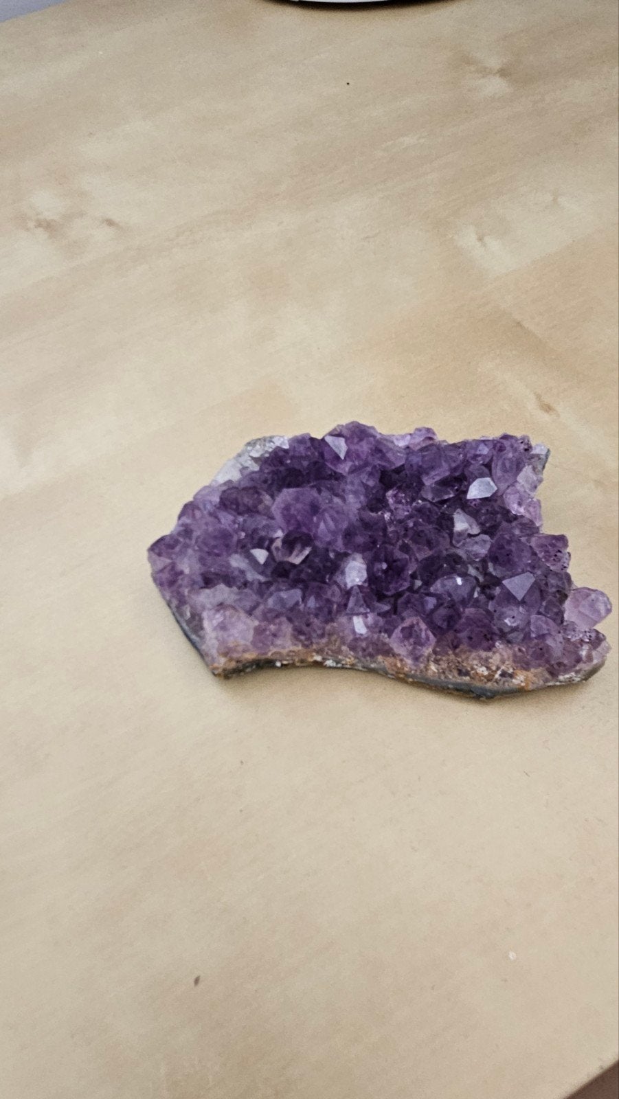 Mooie paarse amethist geode - 12x6.5cm, Sieraden, Tassen en Uiterlijk, Edelstenen, Ophalen of Verzenden, Gebruikt