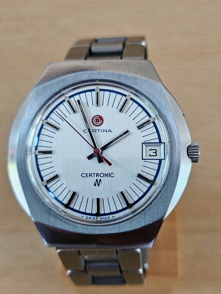 Certina Certronic stemvork horloge met 29-151 uurwerk, Overige merken, Staal, Gebruikt, Staal