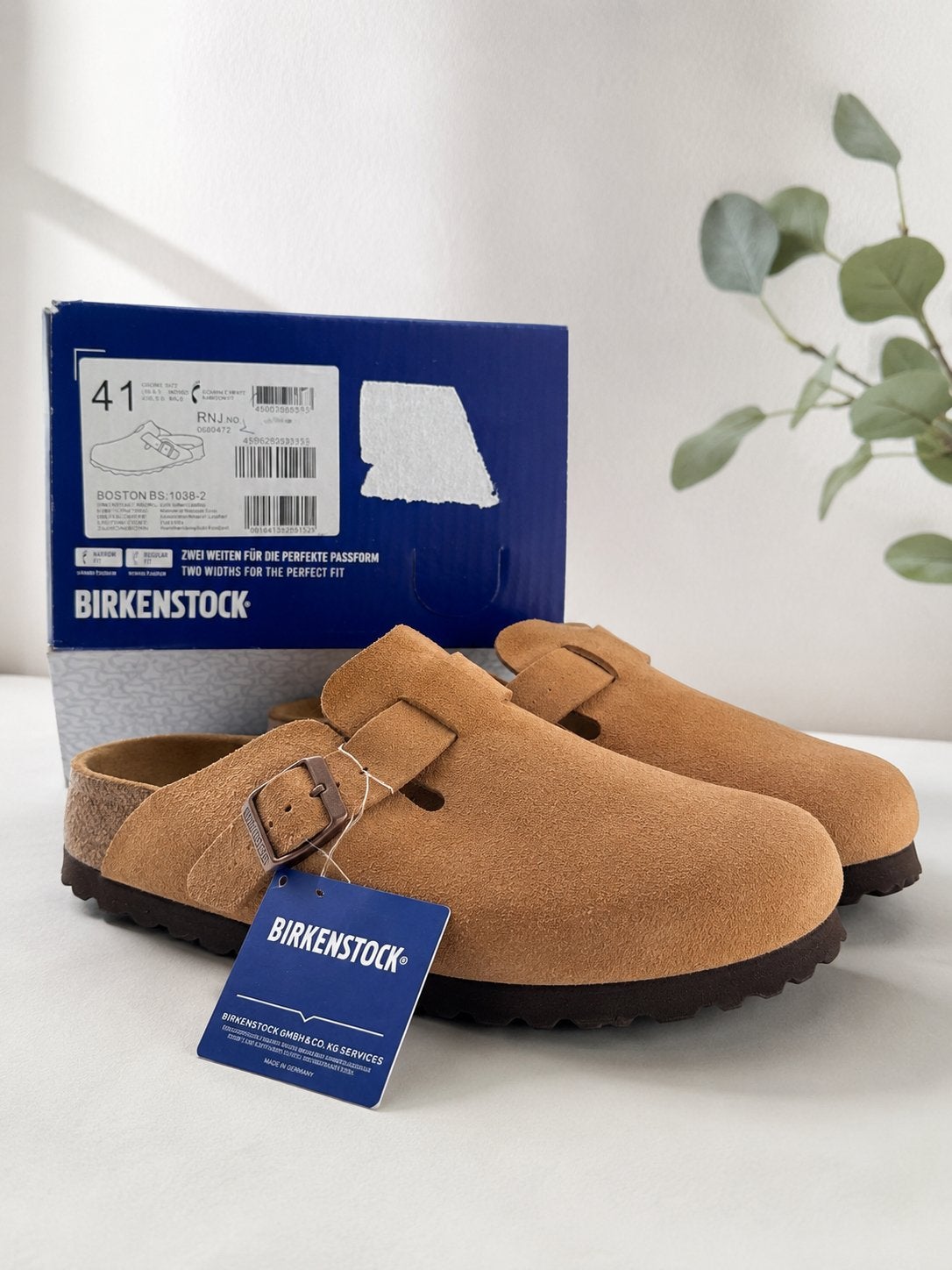 Birkenstock Boston Maat 41, Kleding | Dames, Schoenen, Verzenden, Nieuw, Bruin, Instappers