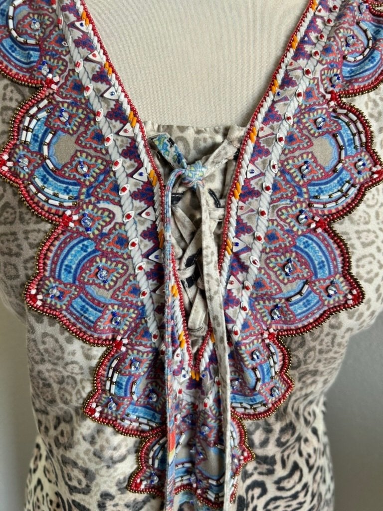K-design maat XL zomer panter retro jurk 2950, Kleding | Dames, Jurken, K-design, Bruin, Maat 46/48 (XL) of groter, Ophalen of Verzenden