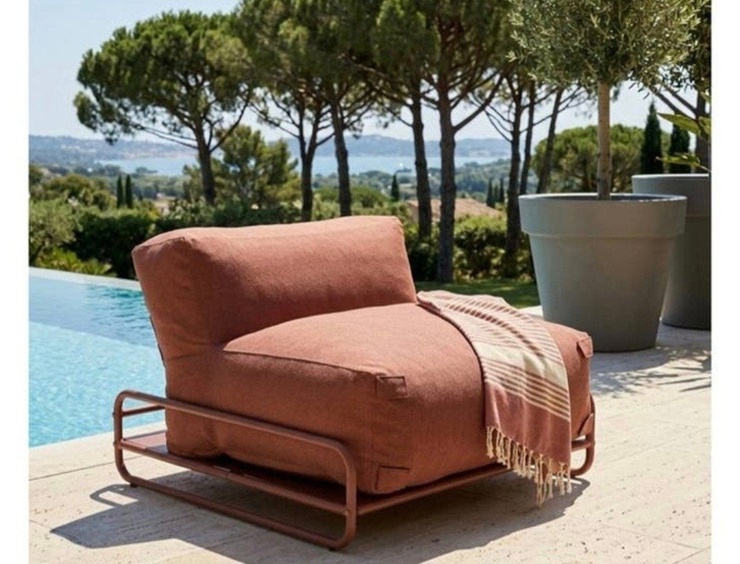 Oviala Mixi Tuin Fauteuil - Terracotta, Ophalen, Zo goed als nieuw, Metaal