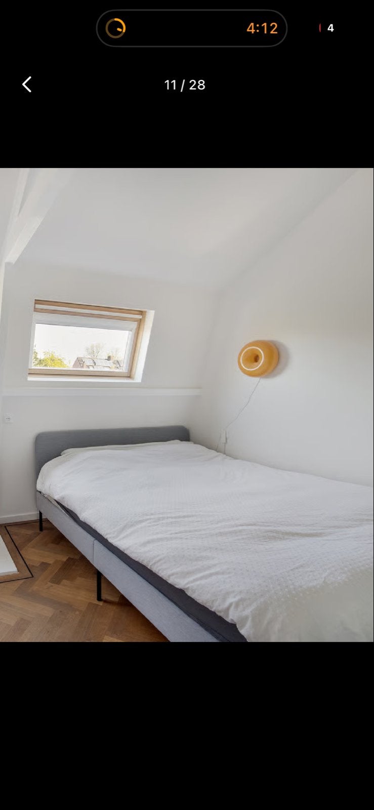 IKEA SLATTUM bedframe grijs 160 x 200, Ophalen, Tweepersoons, Zo goed als nieuw, 200 cm