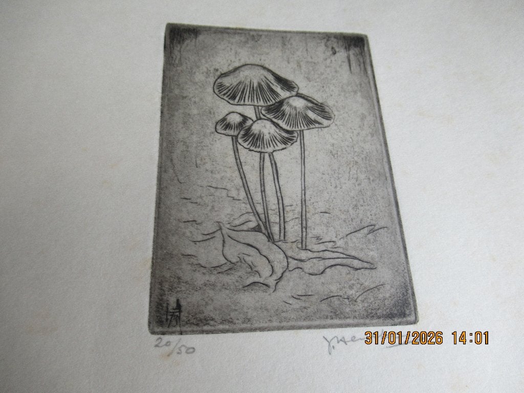 Johan Hemkes, 27 cm, Ophalen of Verzenden, Gesigneerd, Flora en Fauna