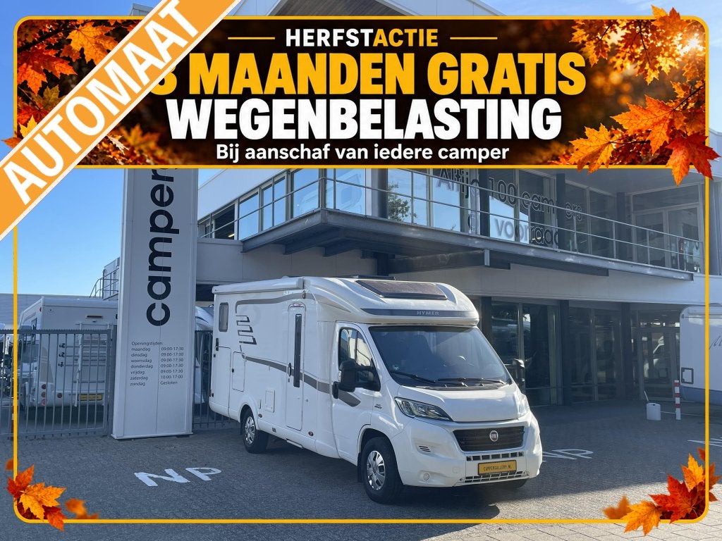 Hymer T 588 CL ENKELE BEDDEN AUTOMAAT BEARLOCK + CAMERA, Caravans en Kamperen, Automaat, Fiat, Tot en met 2, Bedrijf