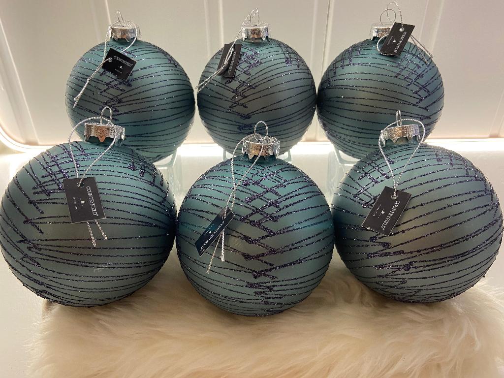 Set van 6 nieuwe kerstballen “Countryfield” Collection (XL), Ophalen of Verzenden, Nieuw