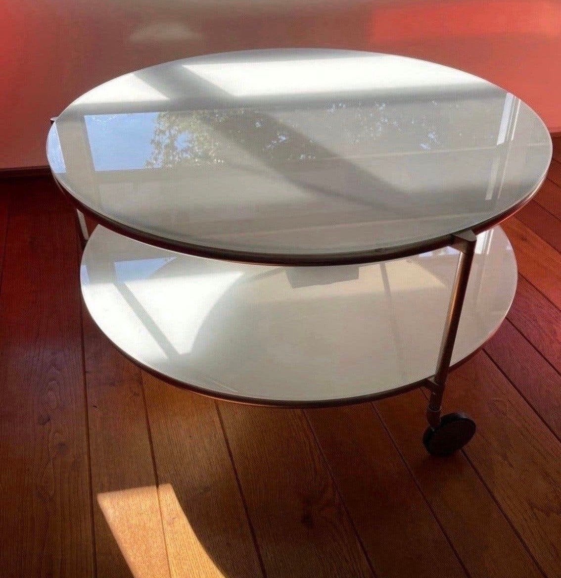 IKEA bijzettafel op wielen, 40x75 cm, Huis en Inrichting, Tafels | Salontafels, Ophalen, Gebruikt, Rond, 50 tot 100 cm