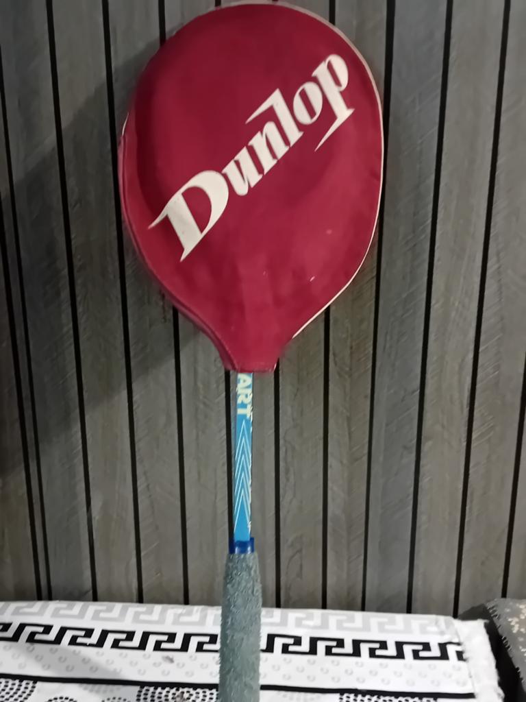 Vintage Slazenger Dart badmintonracket met Dunlop hoes, Ophalen of Verzenden