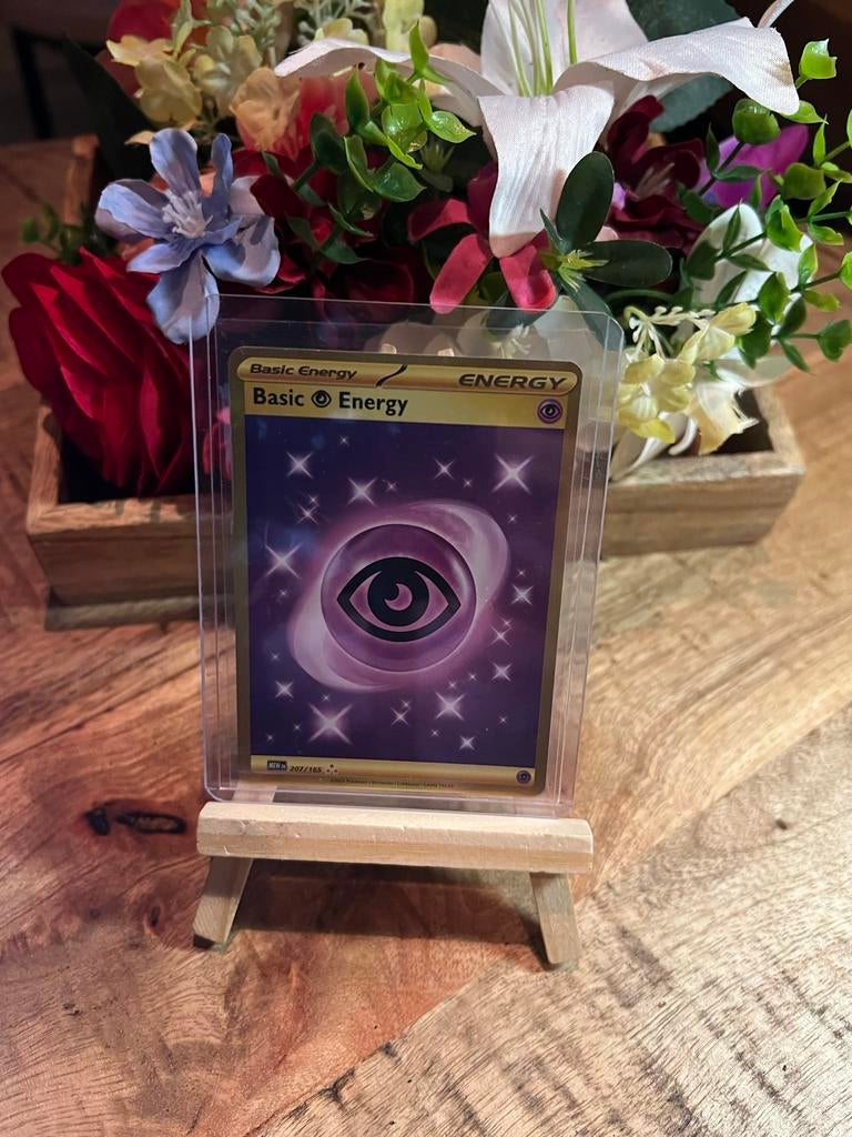 Pokemon Basic Energy Psychic 207/165 Mew ex, Ophalen of Verzenden, Zo goed als nieuw, Losse kaart