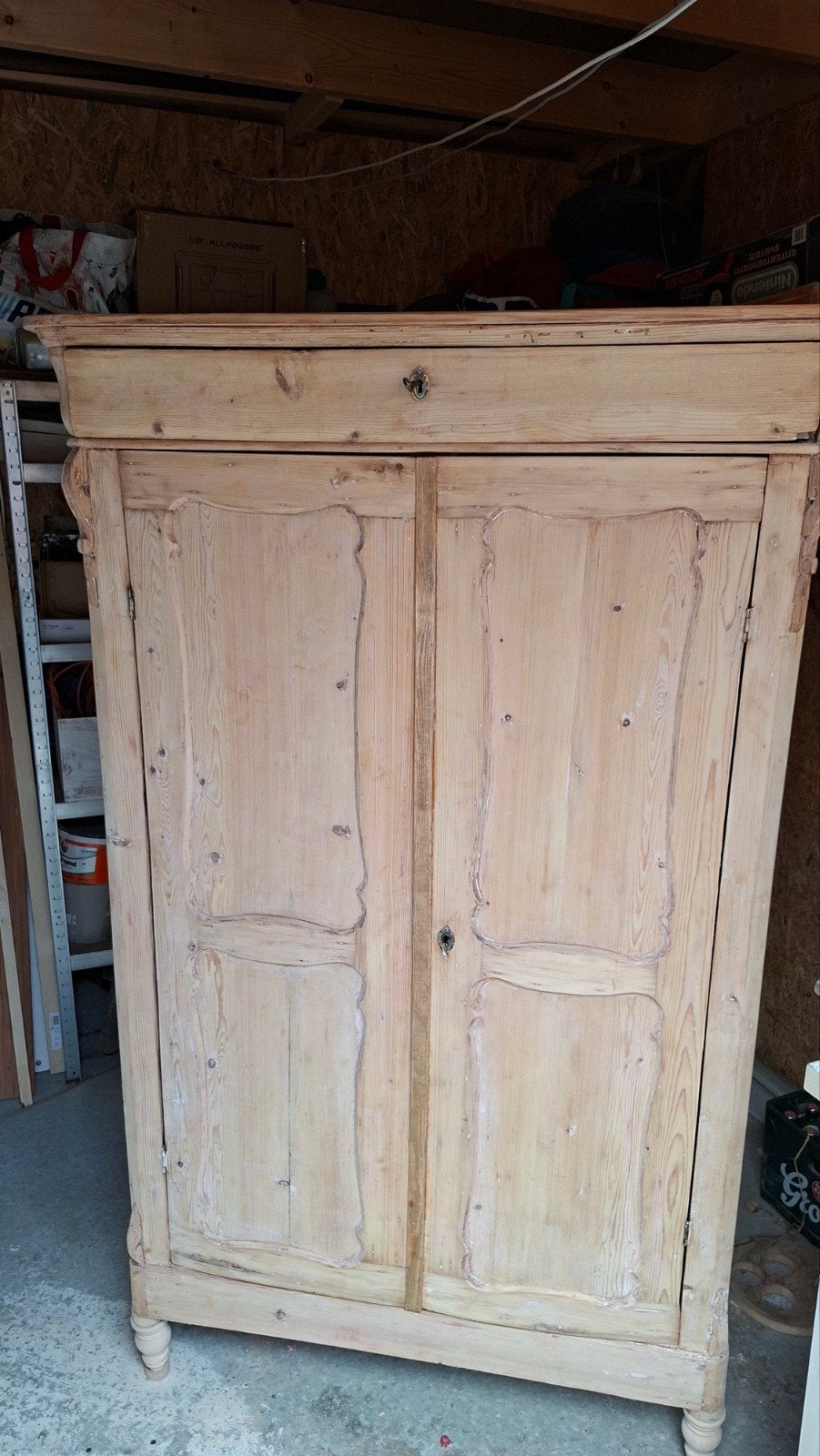 Antieke Biedermeier Grenen Kast - Brocante Stijl, Ophalen