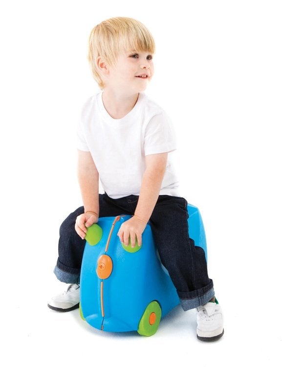 Trunki kinderkoffer blauw (terrance), Wieltjes, Hard kunststof, Info@hopsa.nl, Nieuw