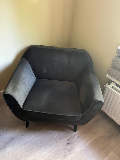 Fauteuil + bank, Ophalen, Gebruikt, 75 tot 100 cm, Stof