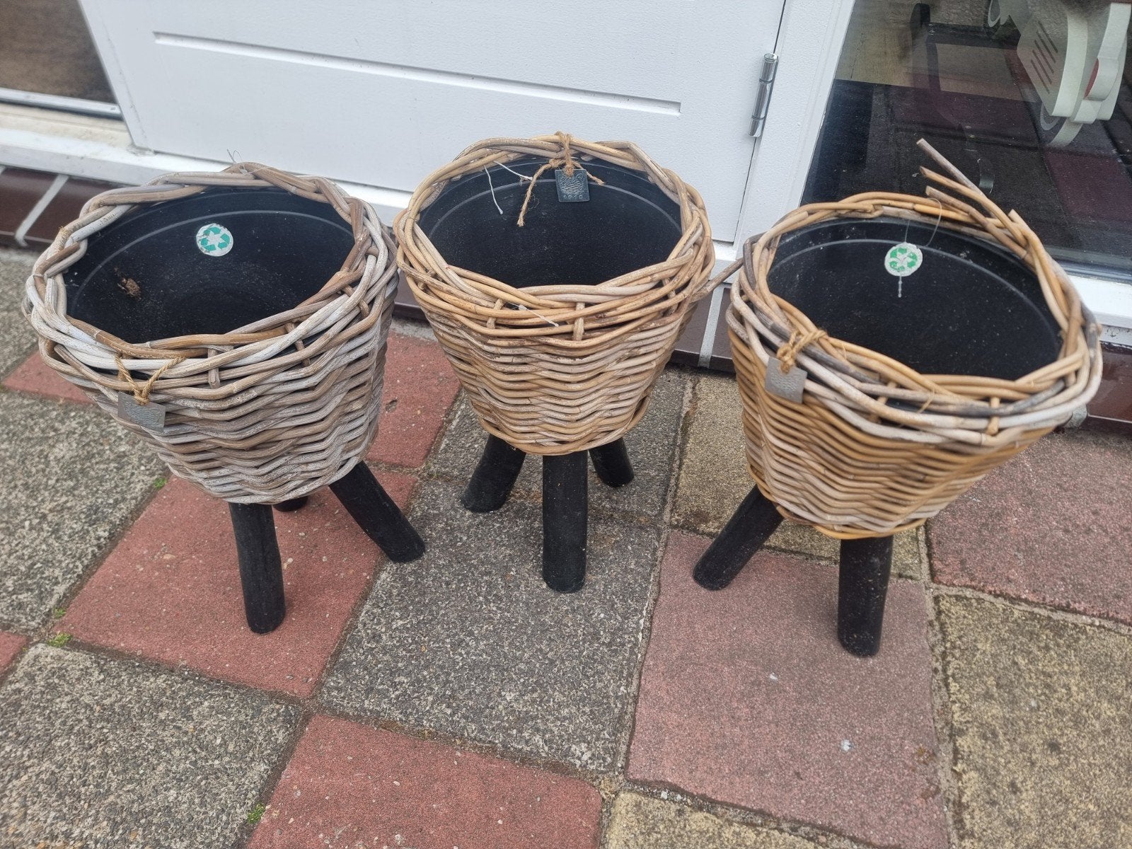 Rieten planten bakken, Tuin en Terras, Ophalen, Rond, Minder dan 30 cm