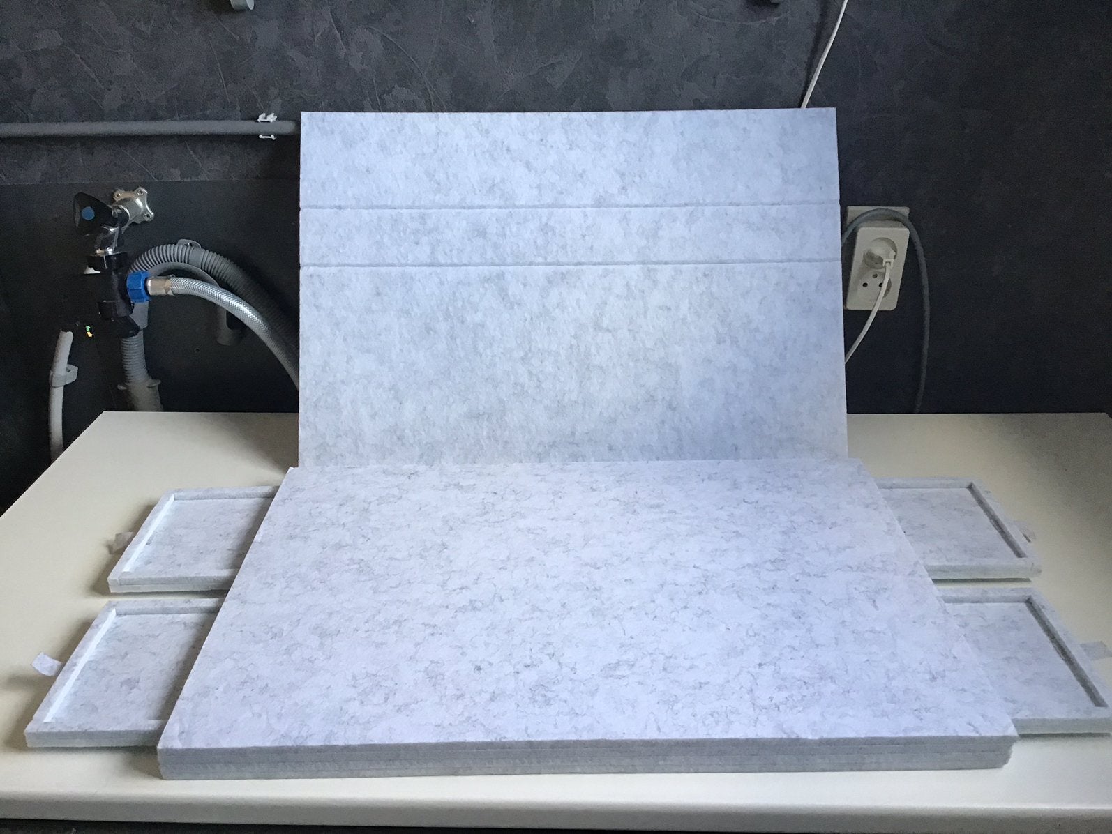 Vilten Puzzelplaat/ puzzelmat met 4 laden voor 500 stukjes, Ophalen, 500 t/m 1500 stukjes, Zo goed als nieuw