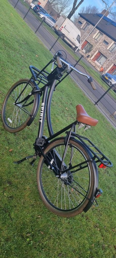 Spirit transportfiets damesfiets zwart, Terugtraprem, Gebruikt, Versnellingen, 50 tot 53 cm