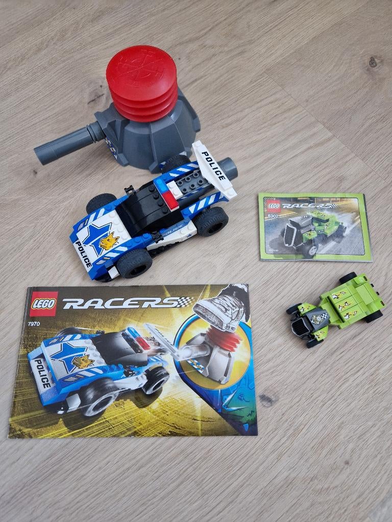 Lego Racers 7970 en 8302, Ophalen of Verzenden, Zo goed als nieuw, Complete set, Lego