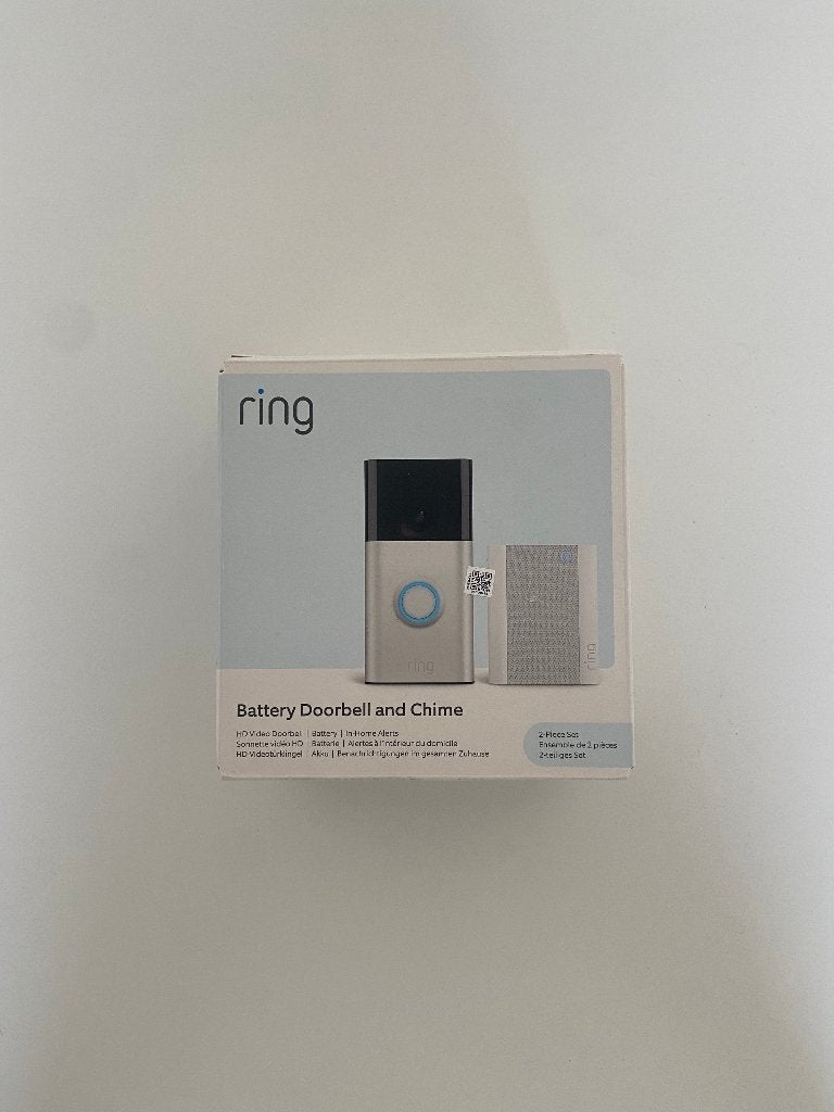 Ring Battery Video Deurbel + Chime - Ongebruikt - T.w.v €110, Ophalen of Verzenden, Ingebouwde camera, Nieuw, Draadloos