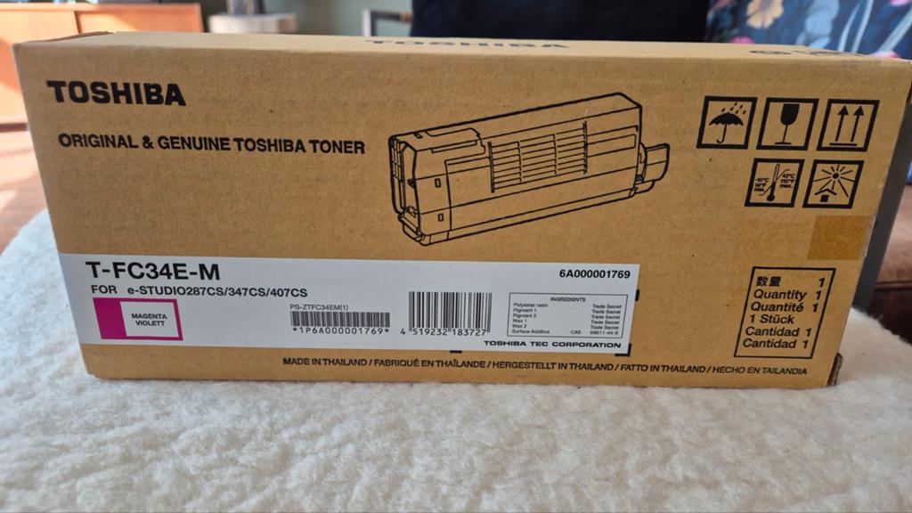Toshiba T-FC34E-M Magenta Toner (Origineel), Ophalen of Verzenden, Nieuw, Toner, Toshiba