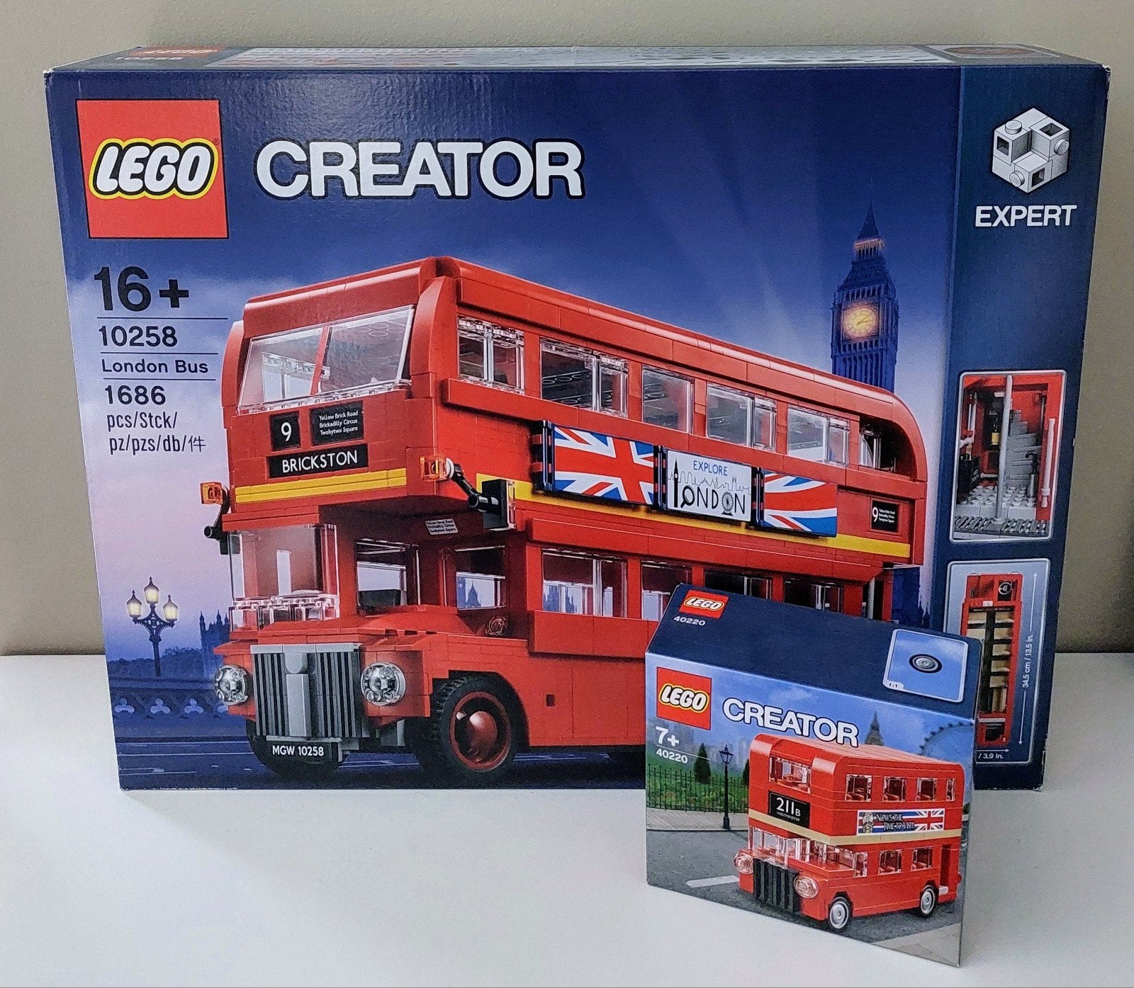 LEGO  10258 London Bus + 40220 Mini Bus NIEUW SEALED, Compleet, Lego, Ophalen of Verzenden, Zo goed als nieuw