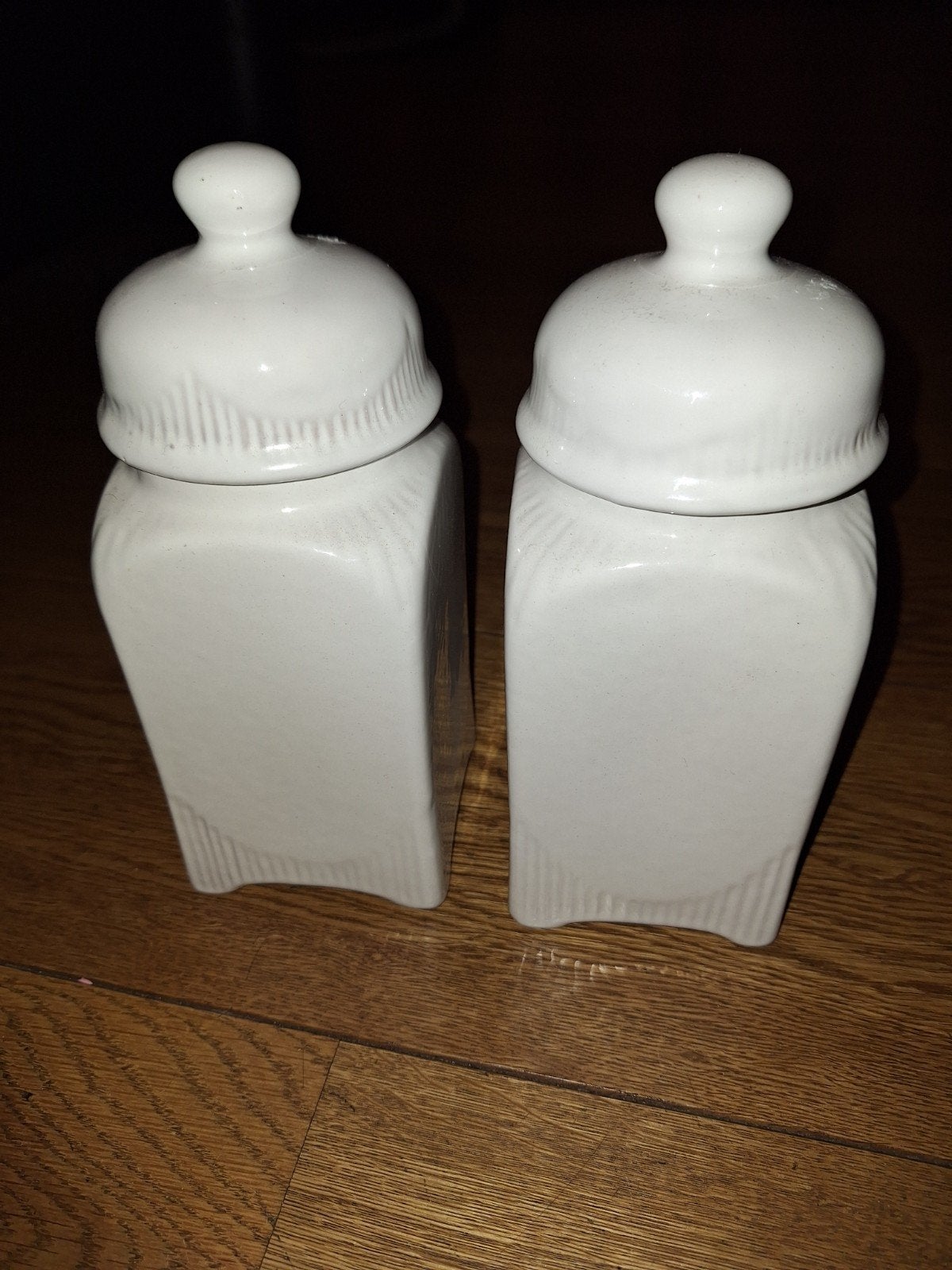 2 vintage Strehla voorraadpotten., Antiek en Kunst, Antiek | Keramiek en Aardewerk, Ophalen of Verzenden