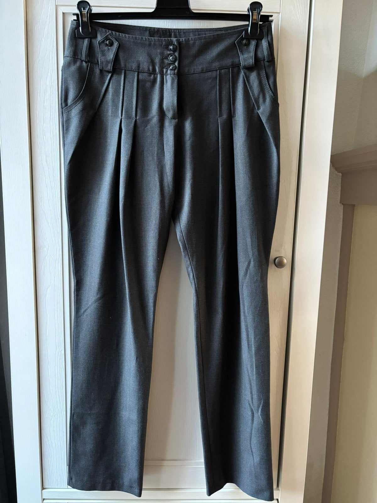 Grijs geruite pantalon maat 38, Kleding | Dames, Maat 38/40 (M), Ophalen of Verzenden, Zo goed als nieuw, Grijs