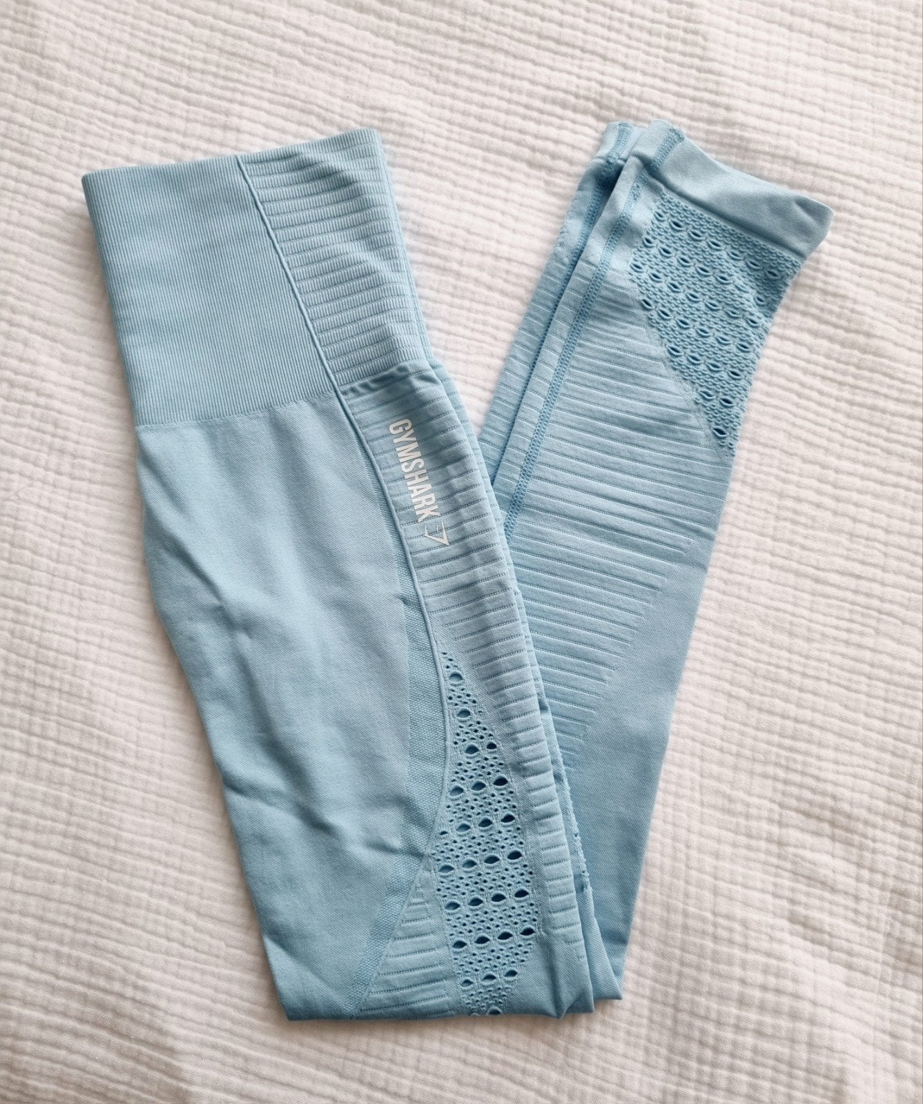 Gymshark lange legging lichtblauw maat S, Nieuw, Fitness of Aerobics, Maat 36 (S), Gymshark