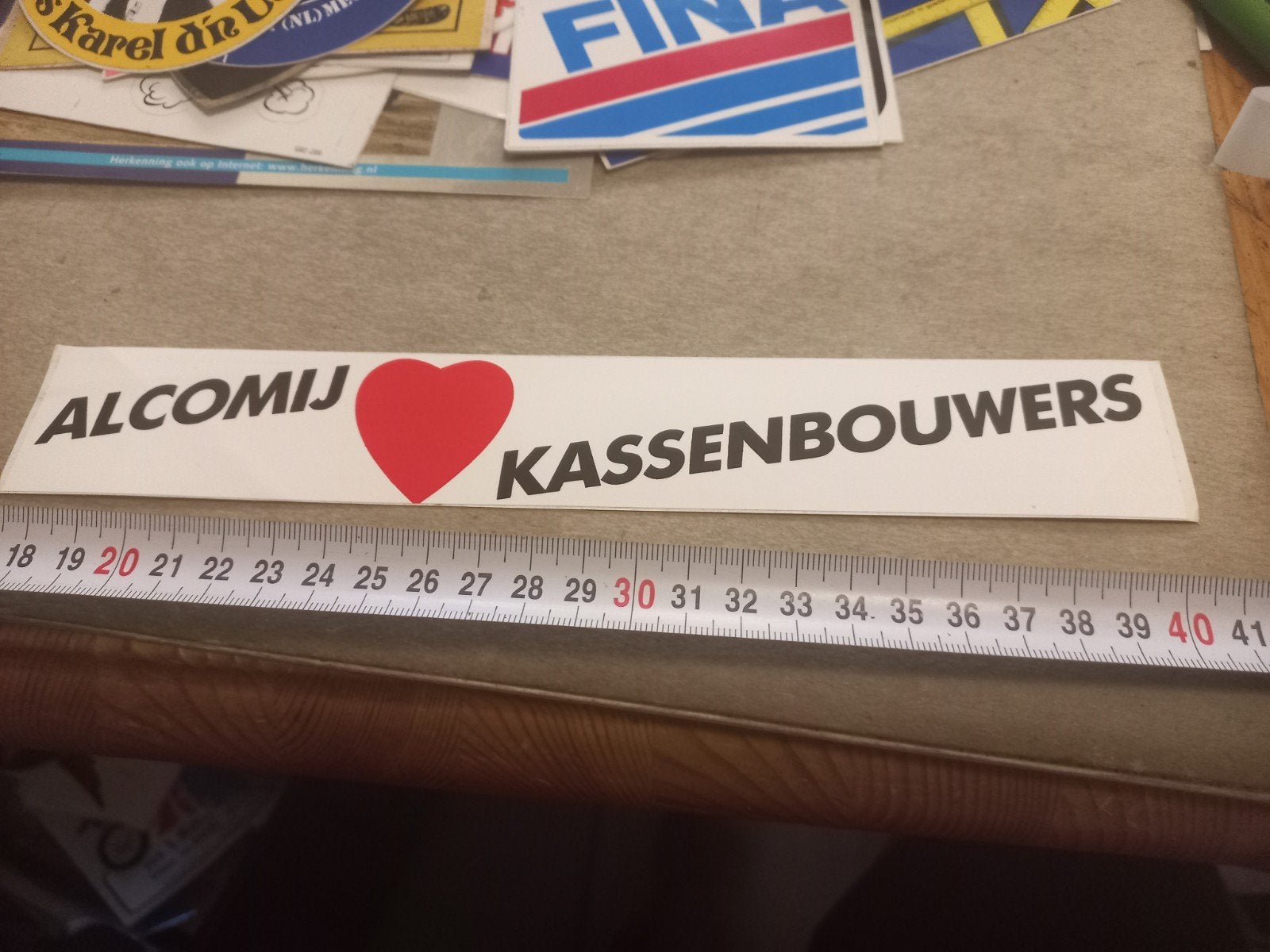 Alcomij Kassenbouwers Sticker - Vintage Reclame, Ophalen of Verzenden