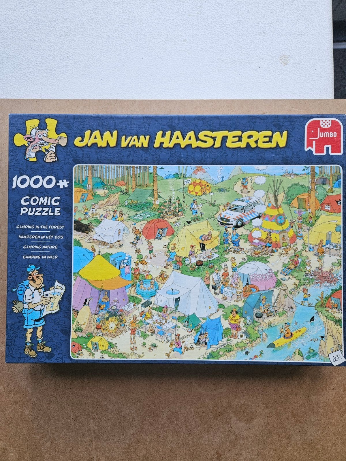 Jan van Haasteren - Camping in the Forest 1000 stukjes, Ophalen of Verzenden, 500 t/m 1500 stukjes, Zo goed als nieuw, Legpuzzel