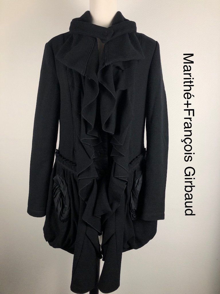 Marithe Francois Girbaud jas 80% wol (mt: 40) 28,1/8694, Maat 38/40 (M), Zwart, Ophalen of Verzenden, Marithe Francois Girbaud