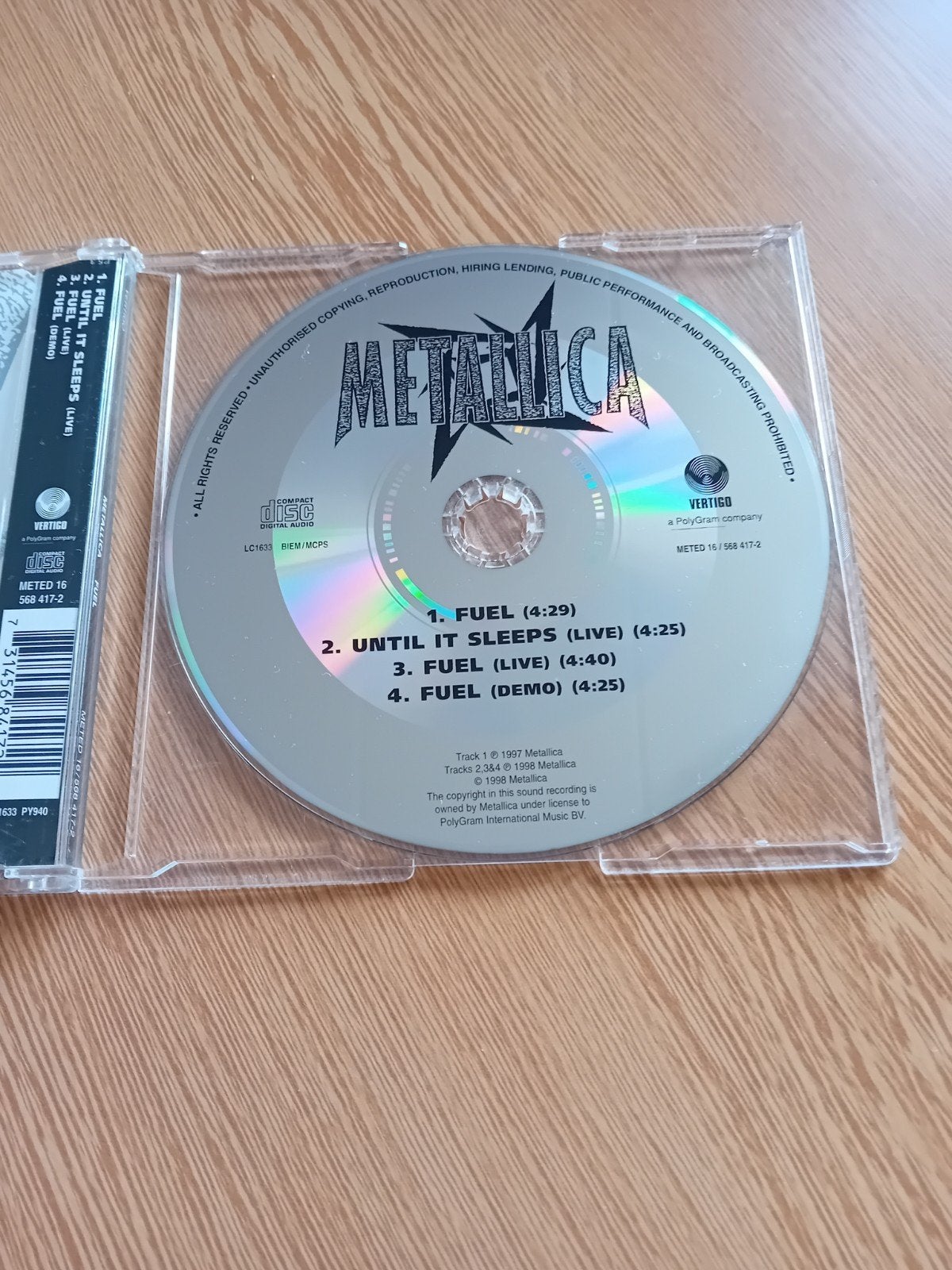 Metallica - Fuel CD Single, Ophalen of Verzenden, Zo goed als nieuw, Heavy metal, Single