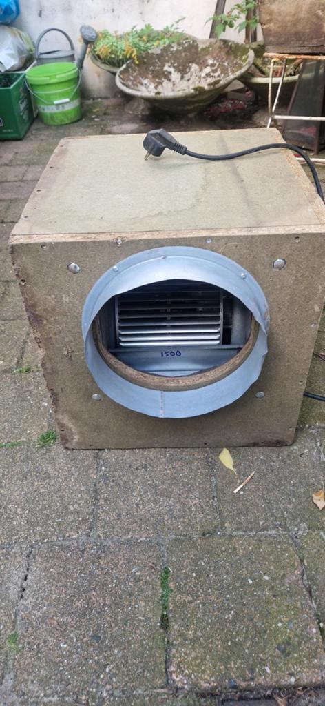 Slakkenhuisventilator, afzuiger, afzuigventilator 1500, Witgoed en Apparatuur, Ventilatoren, Gebruikt, Overige, Ophalen of Verzenden